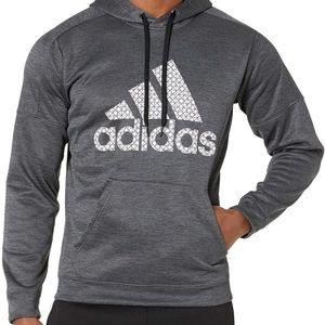 adidas Men's Badge of Sport Fleece Hoodie size L